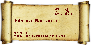 Dobrosi Marianna névjegykártya